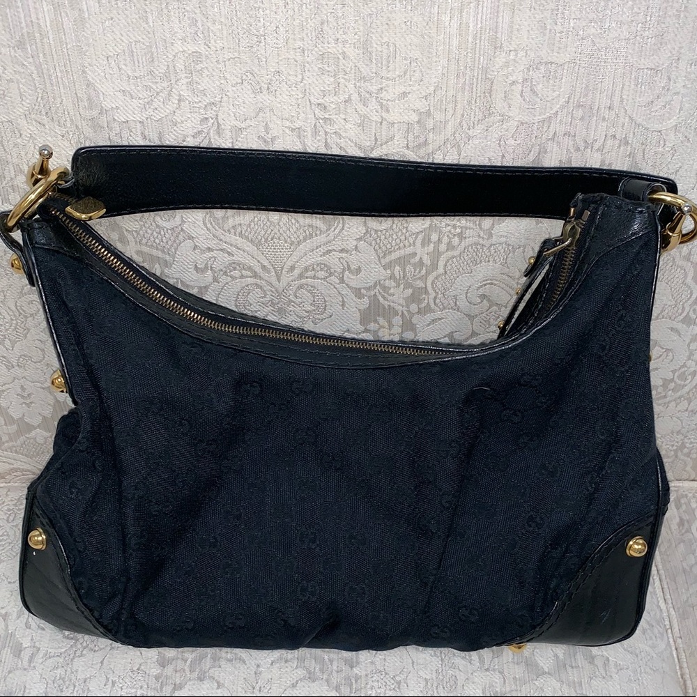 Large black Gucci hobo bag